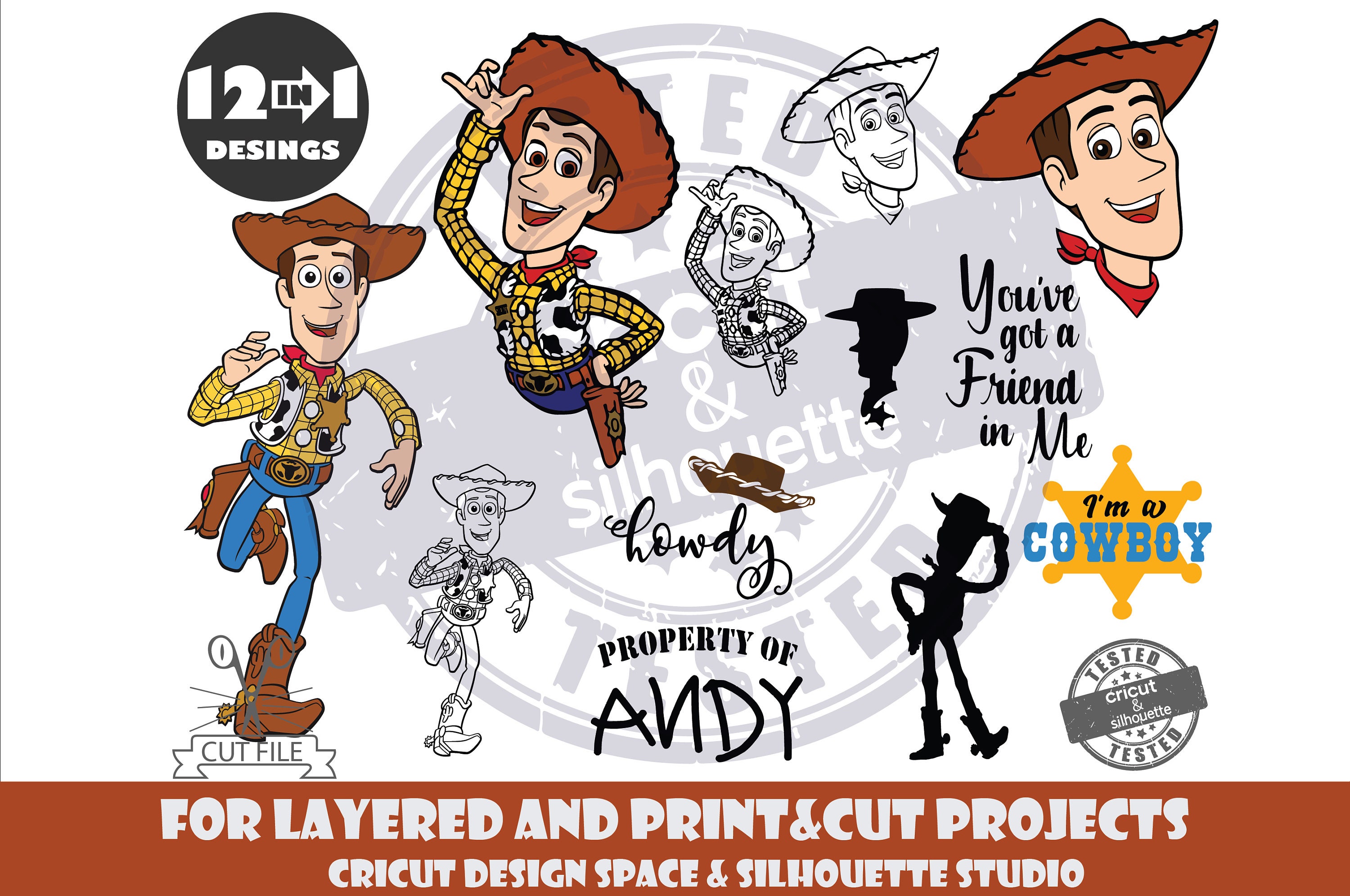 Woody Bundle SVG Toy Story SVG Design Files For Cricut | Etsy