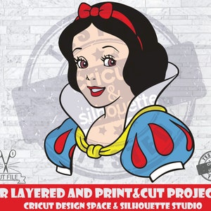 Snow White SVG Design Files For Cricut Silhouette Cut Files Layered And PrintAndCut