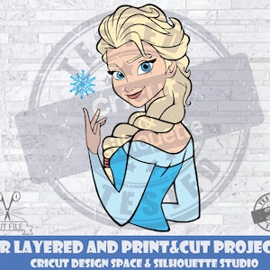 Frozen SVG Elsa SVG Design Files For Cricut Silhouette Cut Files Layered And PrintAndCut