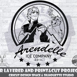 Congelé SVG Elsa SVG Arendelle Ice Company Kristof SVG Design Files For Cricut Silhouette Cut Files Laxed And PrintAndCut image 1