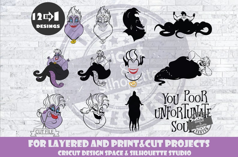 Download Ursula SVG Bundles Design Files For Cricut Silhouette Cut ...