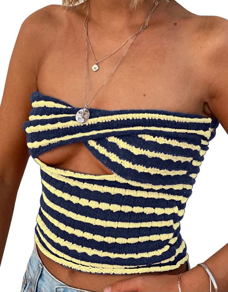 Muilticolor Twist Cropped Tube Top Twisted Tube Top Colorful - Etsy