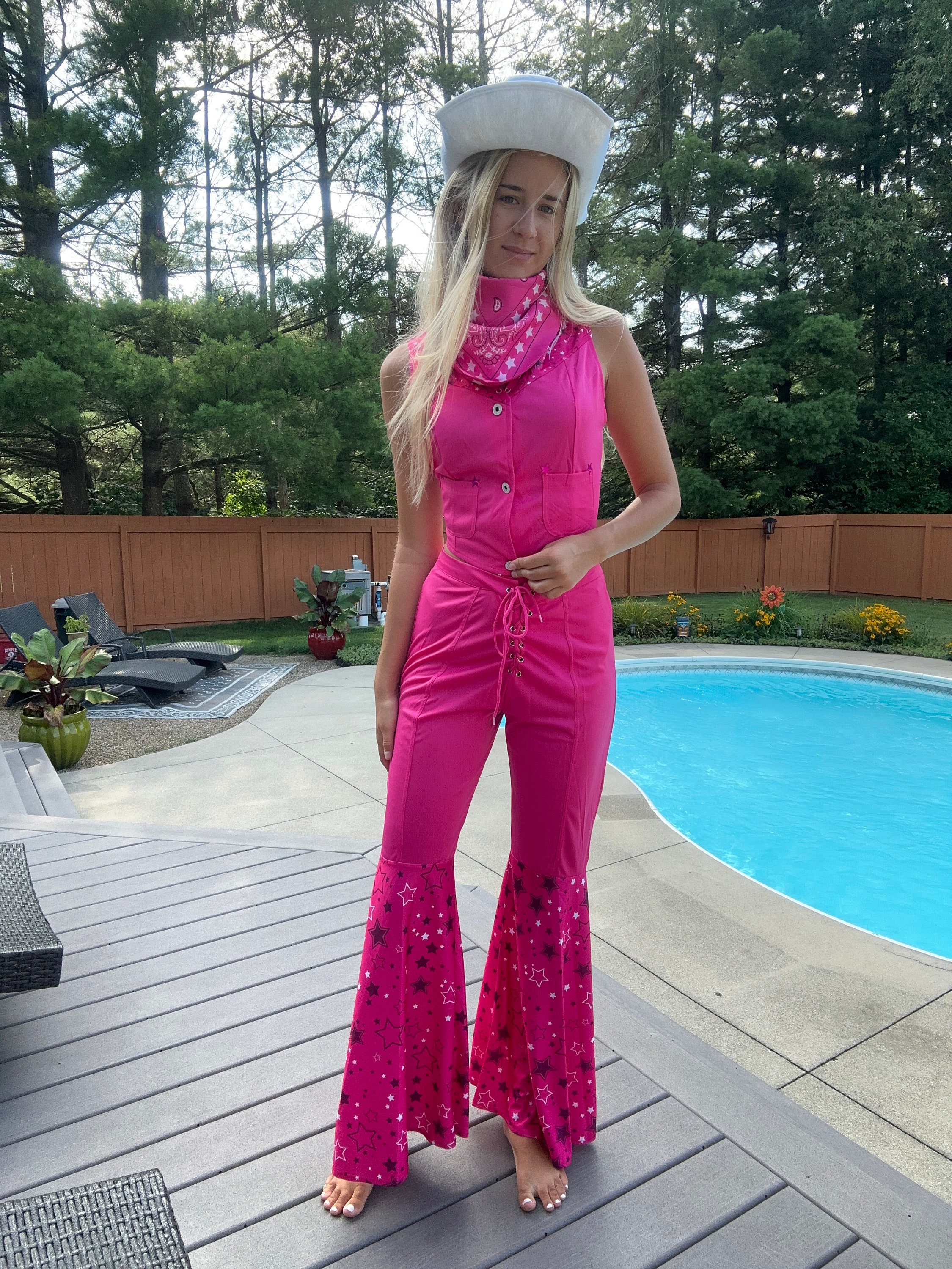 Hot Pink Flare Pants -  Canada