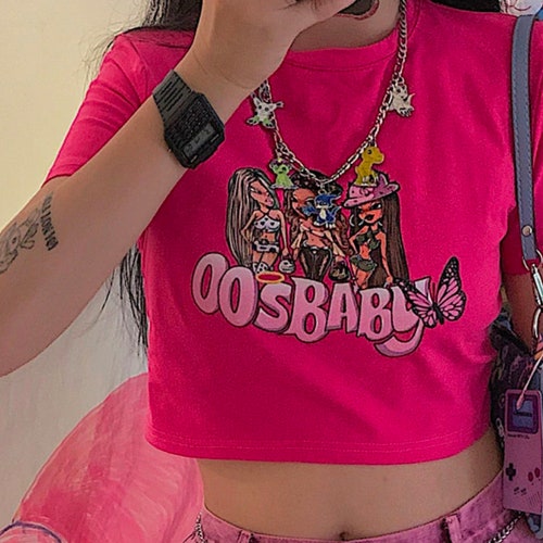 Cute Y2K Harajuku 00's Baby Aesthetic Crop Top | Etsy UK