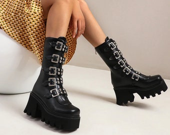 womens grunge boots