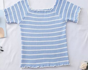 Cute Summer Casual Striped Top