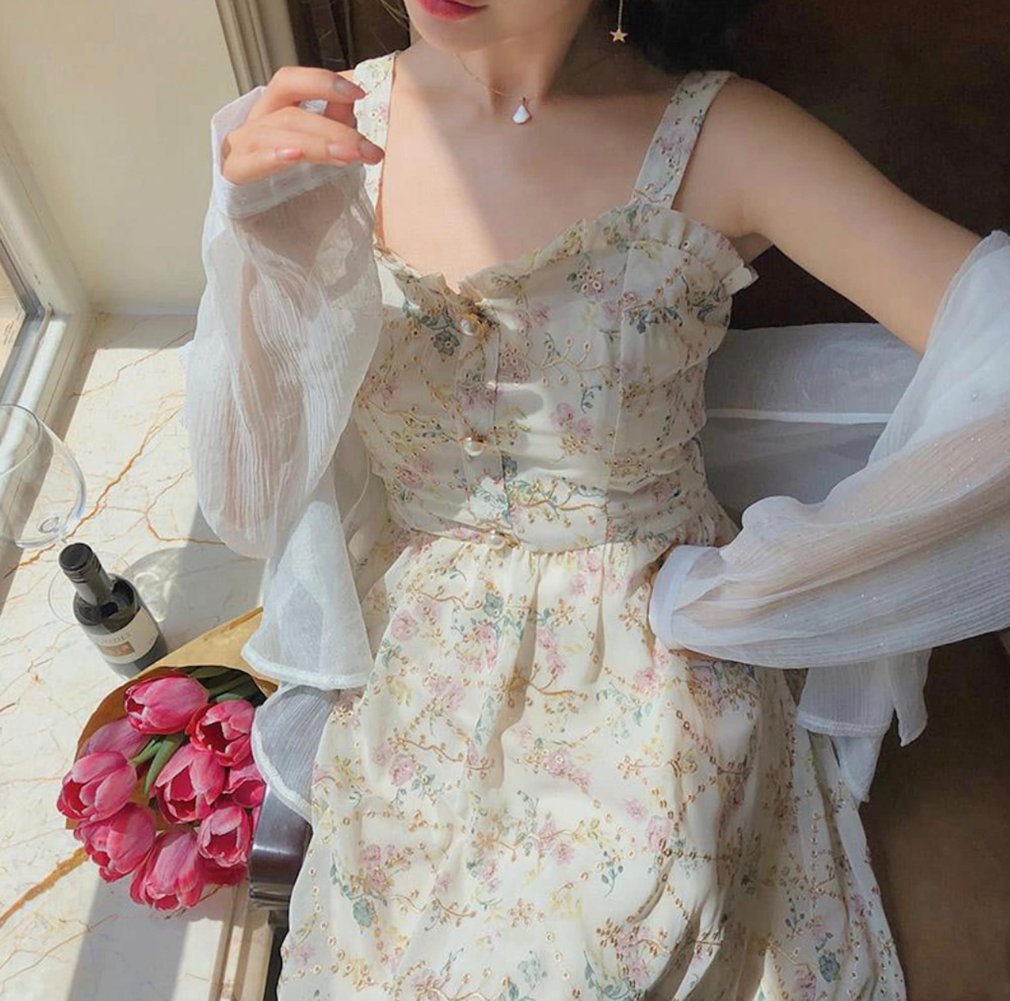 Pretty Summer Picnic Floral Dress | Etsy