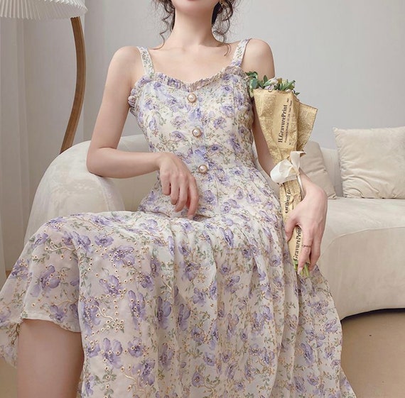 Pretty Summer Picnic Floral Dress Etsy UK