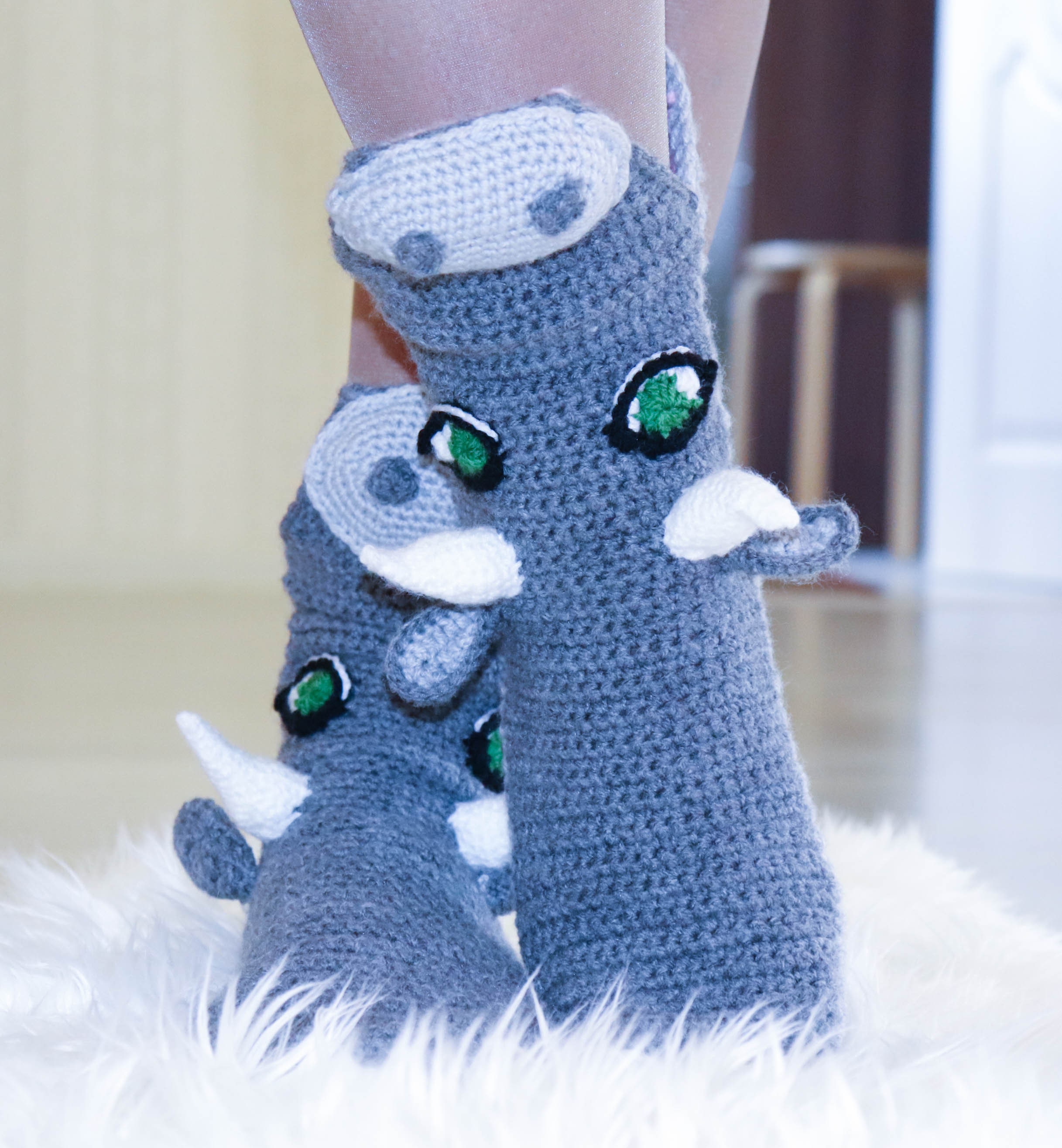 Animal slippers Funny socks Slipper socks Etsy