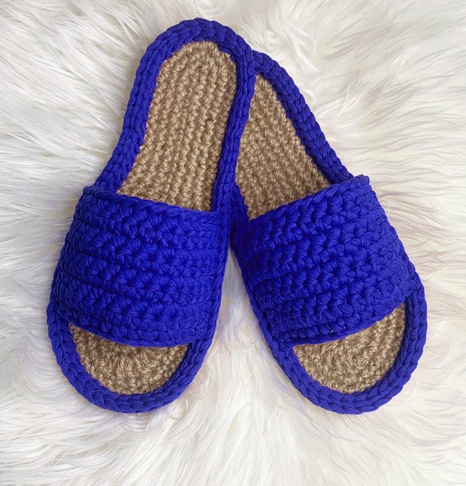 Jute slippers Open toe slippers Outdoor slippers | Etsy