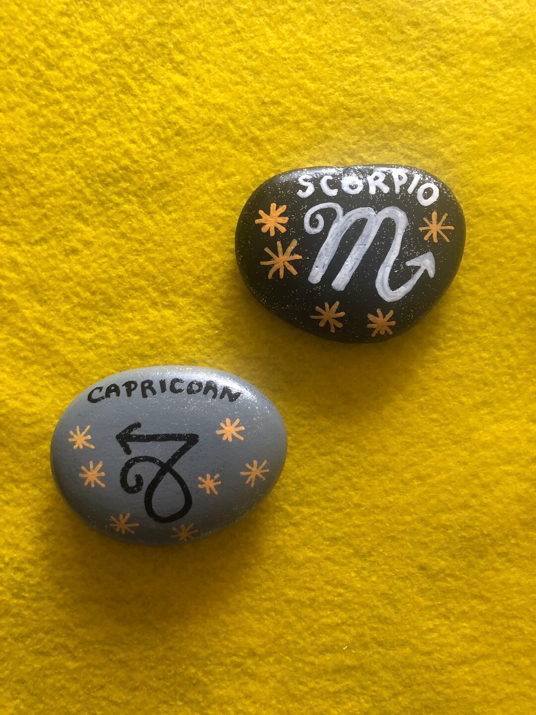 Zodiac Sign Rocks (sold Individually) - Etsy