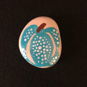 Hand Painted Pumpkin Rock, Fall Decor