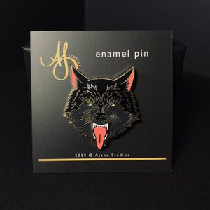 Black Wolf Hard Enamel Pin