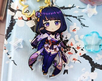 Raiden Ei Shogun Genshin Impact acrylic charm keychain