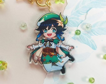 Venti Genshin Impact acrylic charm keychain
