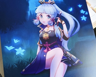 Kamisato Ayaka Genshin Impact mini art print A5