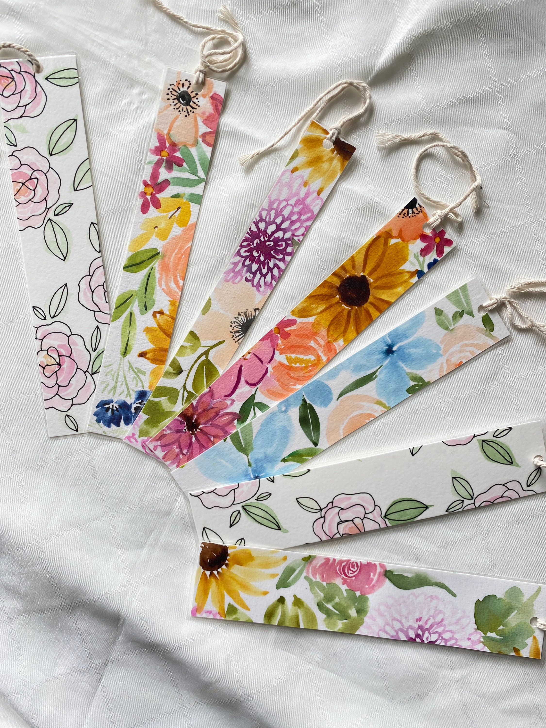 Aquarell / von Hand bemalt / handgemachte Lesezeichen | Etsy