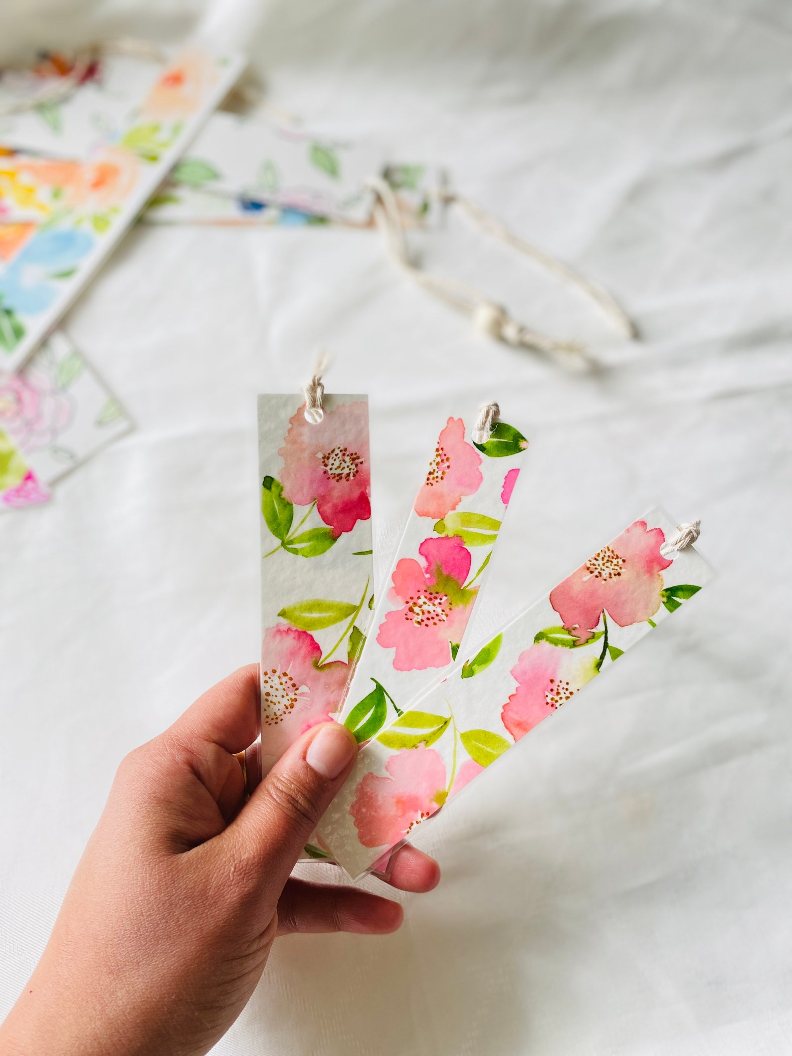 Aquarell / von Hand bemalt / handgemachte Lesezeichen | Etsy