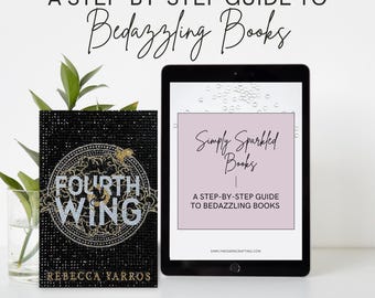 Book Bedazzling Guide PDF | Bedazzle Book Covers with Rhinestones | Digital Guide for Crafty Book Lovers | BookTok Craft | Simply Sparkled