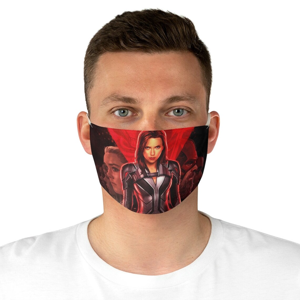 Black Widow face mask Black Widow movie face mask The Etsy