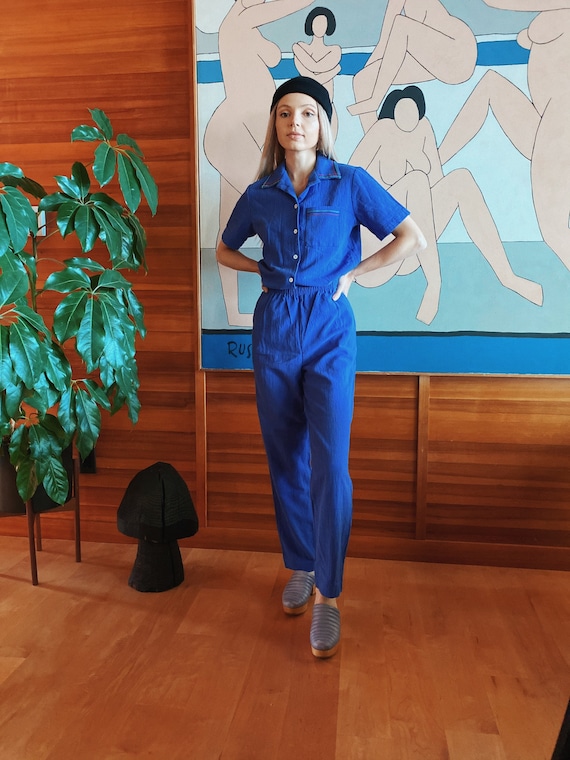 Vintage Blue Pant Suit