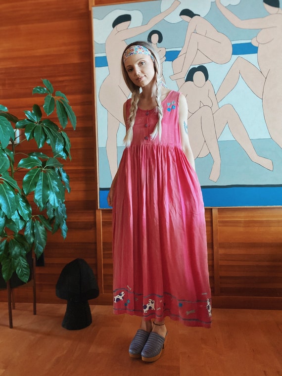Vintage Pink Dog Dress