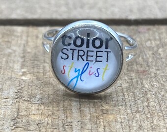 Adjustable Color Street Stylist Ring, Hypoallergenic