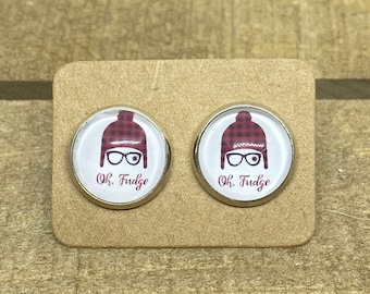 OH Fudge! stud earrings