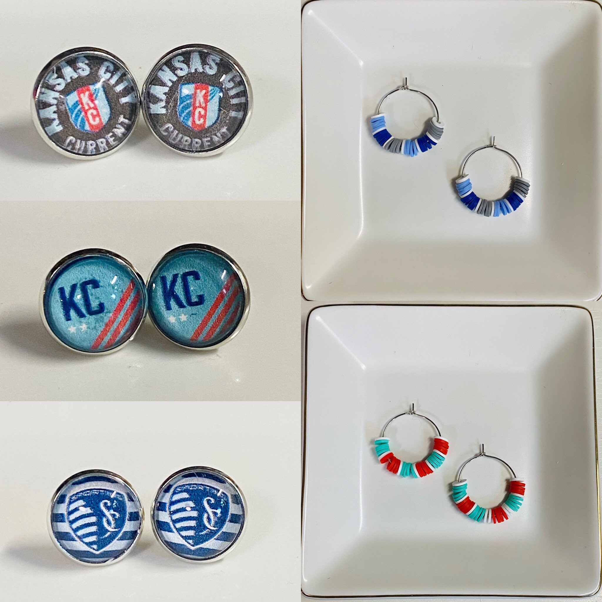 Kansas City Current, Sporting KC, Soccer Fan Gift, Teal Rising, the  Cauldron, Heishi Bead Hoops - Etsy