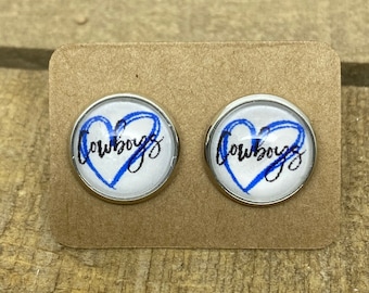 12mm Dallas Cowboys Studs, football