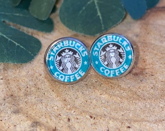 12mm STAR BUCKS COFFEE studs, stocking stuffer