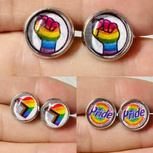 Pride stud earrings | Ally AF | Ally Cat | I may be straight but I don’t hate | Allypaca | love is love | LGBTQIA