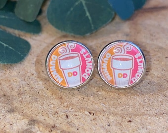 12mm Dunkin Donuts studs, stocking stuffer