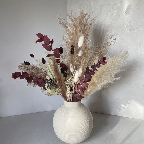 Autumnal Dried Flowers // Eucalyptus & Pampas // Dried Flower Bunch // Fluffy Pampas // Bunny Tails // Housewarming Gift