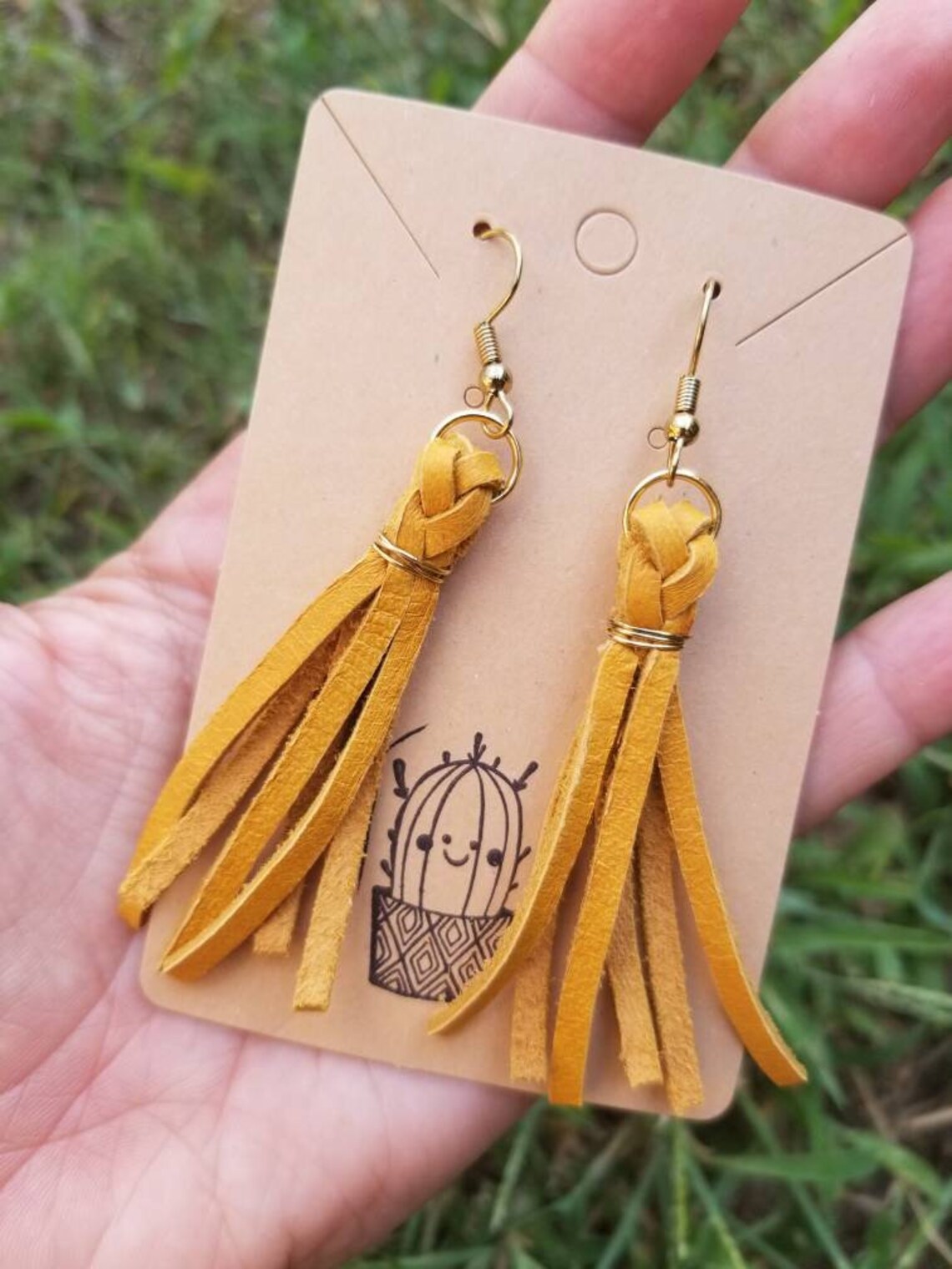 Small Tassel Earrings Leather Tassel Earrings Leather Etsy