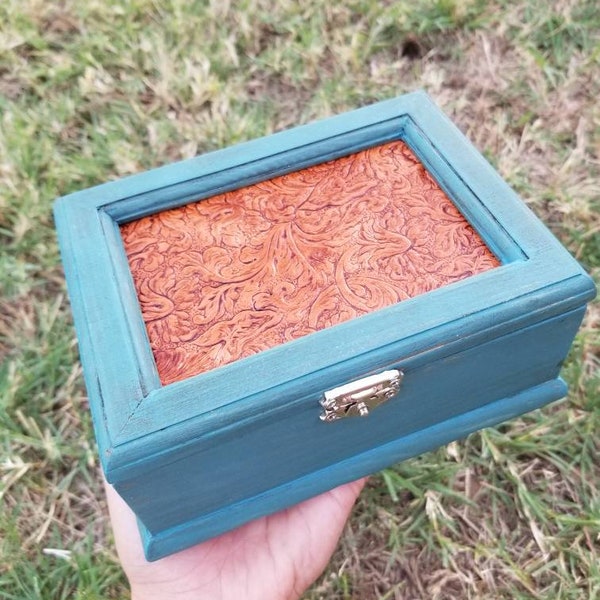 Leather Jewelry Box Etsy