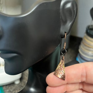 Copper Star Dangle Earrings