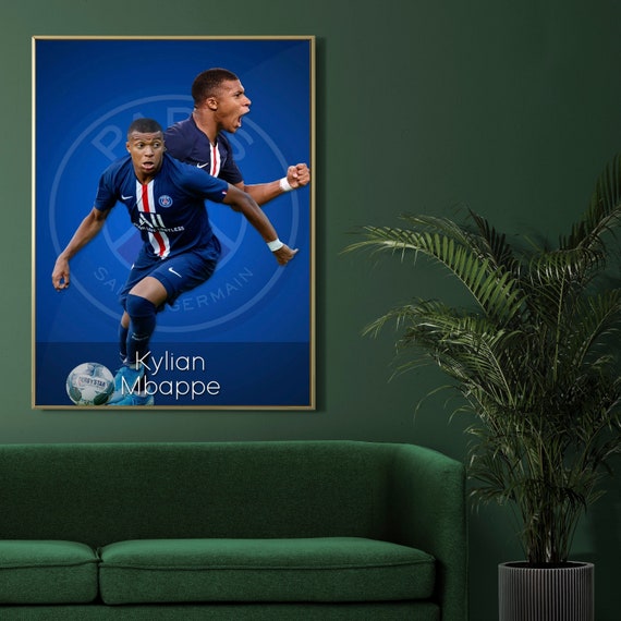 Kylian Mbappe Poster Sports Poster Wall Decor Gift For Fan Etsy