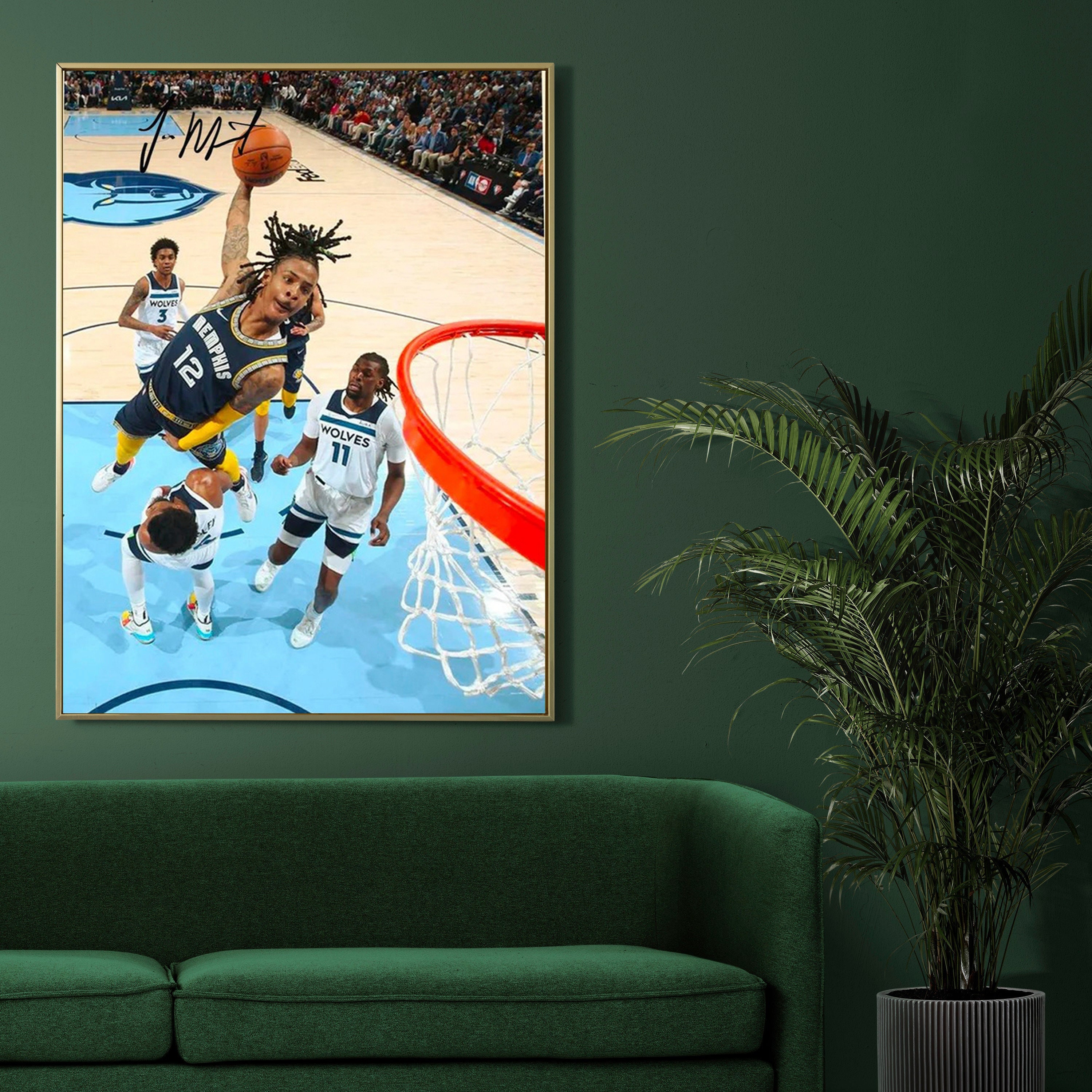 Discover Ja Morant Dunk Signature Poster Wall Decor, Sports Poster