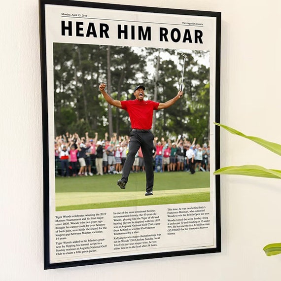 Tiger Woods Masters Winner 2019 Poster Etsy