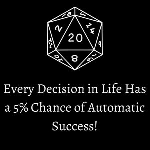 Every Decision in life has a 5% of automatic success - Short-Sleeve Unisex T-Shirt | dnd shirt | D&D Gift | Gift for dnd player