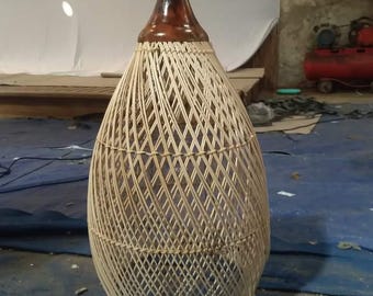 Rattan pendant lamp, large pendent light for home, restaurant and cafe hanging light, boho pendent light Housewarming gift