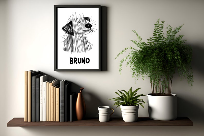 Buy Custom per Portrait Hand Illustrated Drawing Digital Print Animal