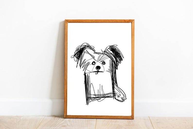 Buy Custom per Portrait Hand Illustrated Drawing Digital Print Animal