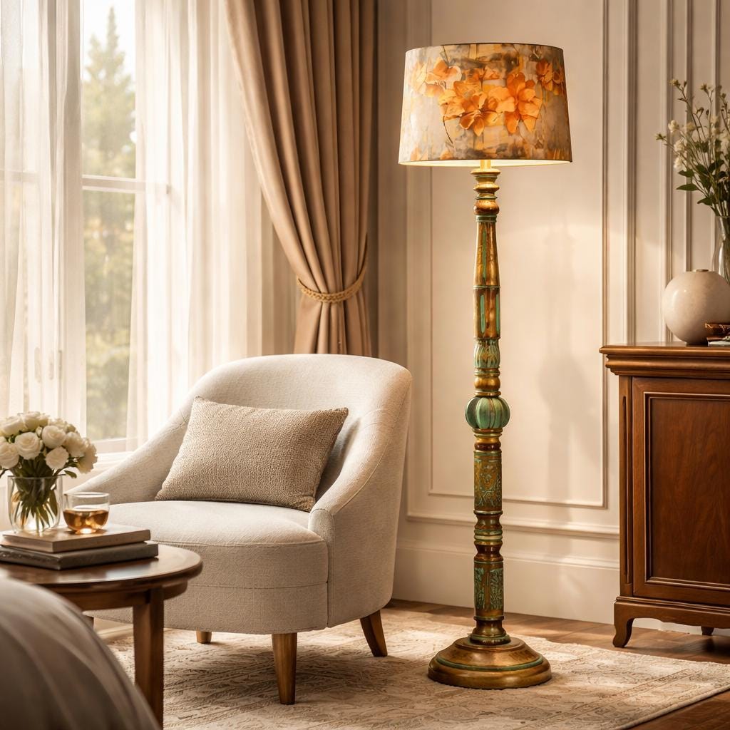 Rattan standing lamp - Etsy 日本