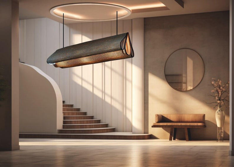 Buy Kitchen Island Cane/bamboo Pendant Light Perfect for Modern Homes