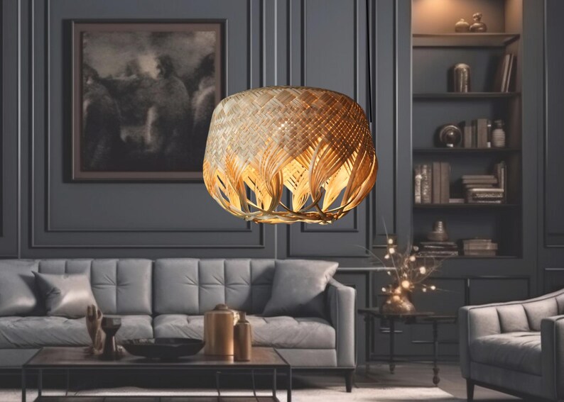 Buy Ecofriendly Cane/bamboo Pendant Light Perfect for Modern Homes