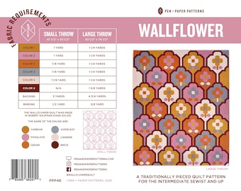 Wallflower Quilt Pattern- Printed Booklet