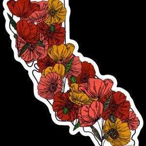 California Poppies Sticker