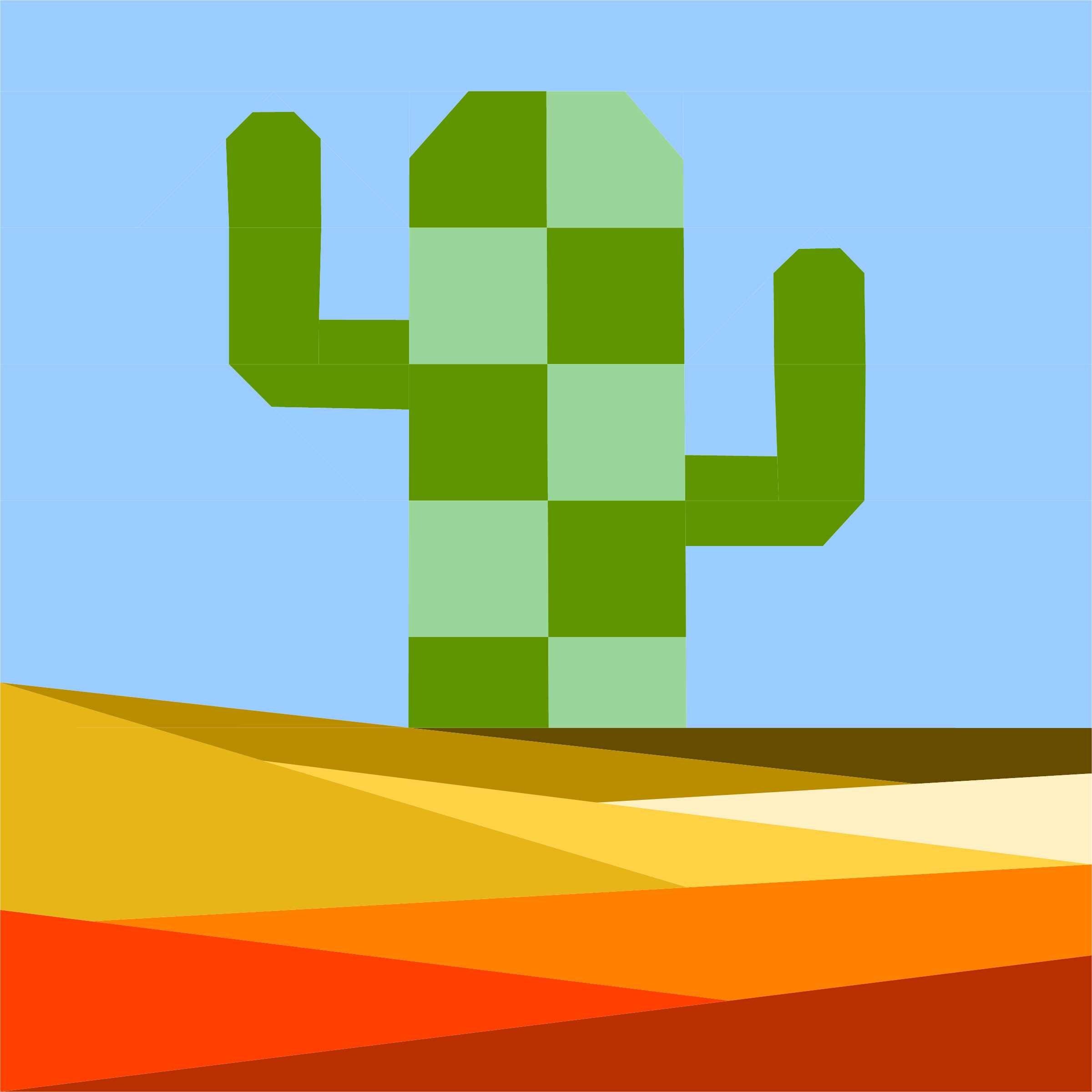 Desert Cactus FPP Block - Etsy